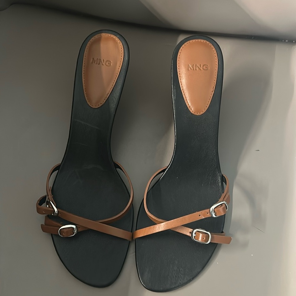 Mango leather straps sandals